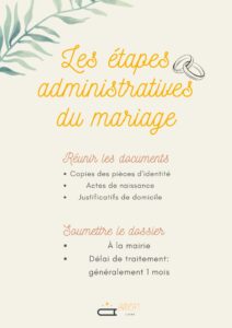 document administratif mariage