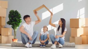 famille en déménagement