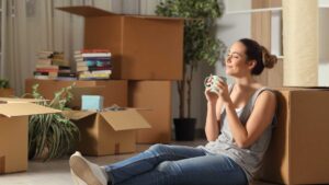 locataire en plein emménagement