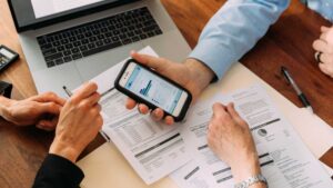plan financier sur téléphone